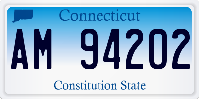 CT license plate AM94202