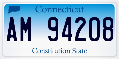 CT license plate AM94208