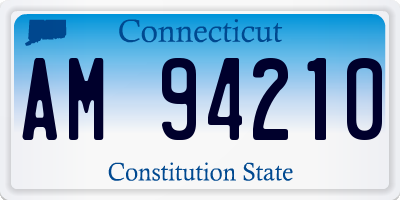 CT license plate AM94210