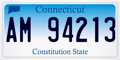 CT license plate AM94213