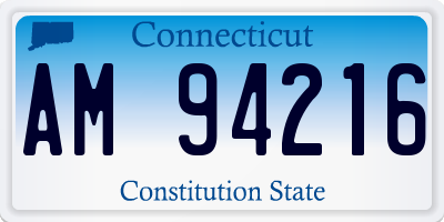 CT license plate AM94216