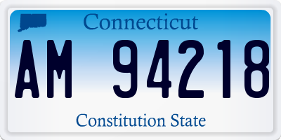CT license plate AM94218