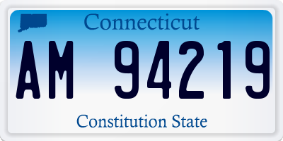CT license plate AM94219