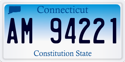 CT license plate AM94221