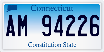 CT license plate AM94226
