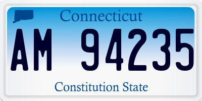 CT license plate AM94235