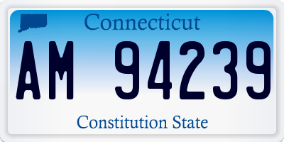 CT license plate AM94239