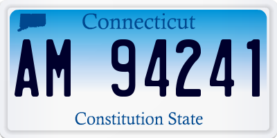 CT license plate AM94241