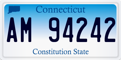 CT license plate AM94242