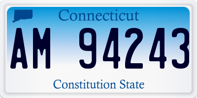 CT license plate AM94243
