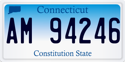 CT license plate AM94246