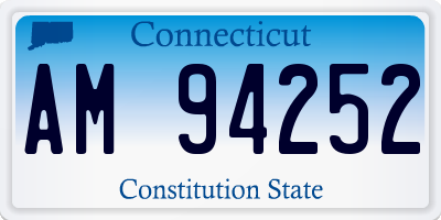 CT license plate AM94252