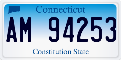 CT license plate AM94253