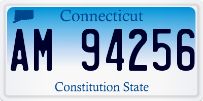 CT license plate AM94256