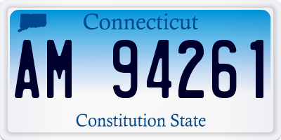 CT license plate AM94261