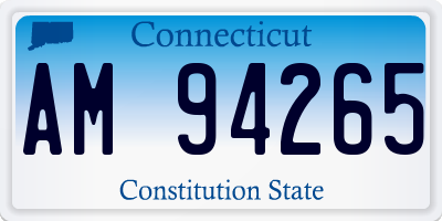 CT license plate AM94265