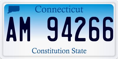 CT license plate AM94266