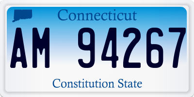 CT license plate AM94267