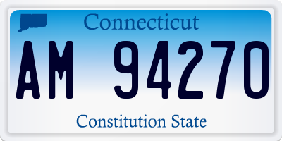 CT license plate AM94270