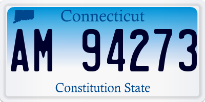 CT license plate AM94273
