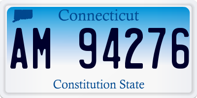 CT license plate AM94276
