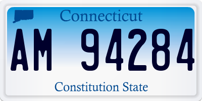 CT license plate AM94284