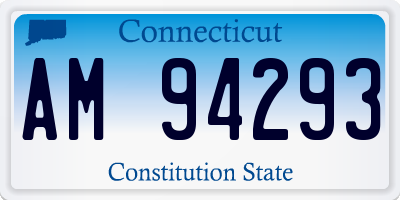 CT license plate AM94293