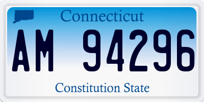 CT license plate AM94296
