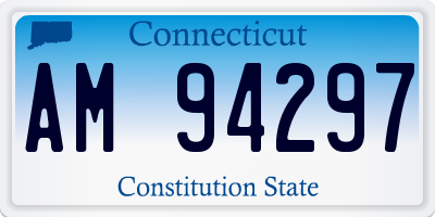 CT license plate AM94297