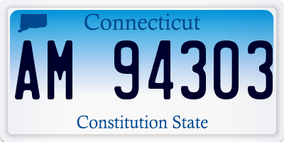 CT license plate AM94303
