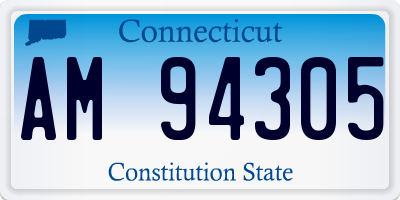 CT license plate AM94305