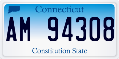CT license plate AM94308