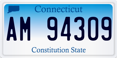 CT license plate AM94309