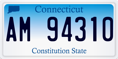 CT license plate AM94310