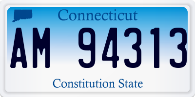 CT license plate AM94313