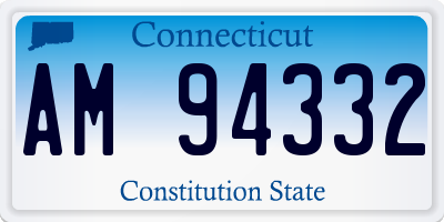 CT license plate AM94332