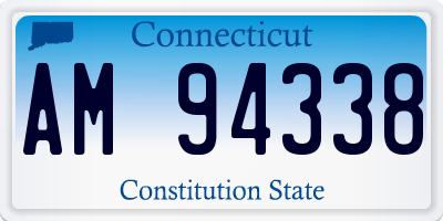 CT license plate AM94338