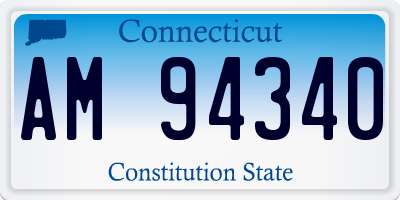 CT license plate AM94340