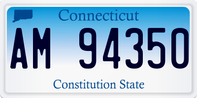 CT license plate AM94350