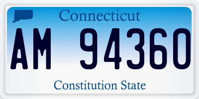 CT license plate AM94360