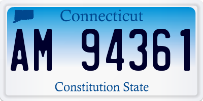 CT license plate AM94361