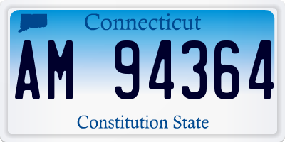 CT license plate AM94364