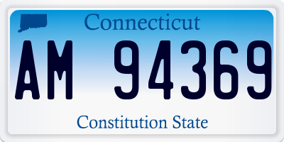 CT license plate AM94369