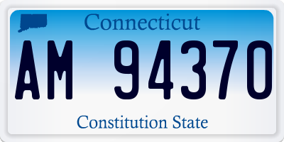 CT license plate AM94370