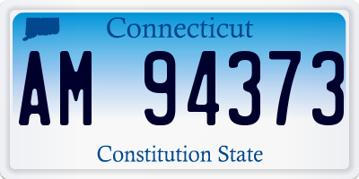 CT license plate AM94373
