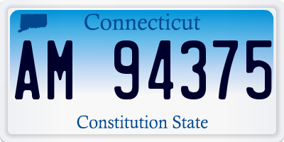 CT license plate AM94375