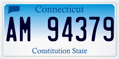CT license plate AM94379