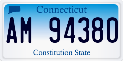 CT license plate AM94380