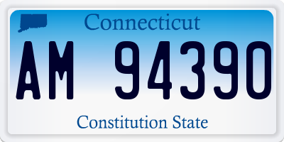 CT license plate AM94390