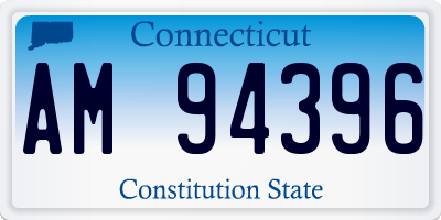 CT license plate AM94396